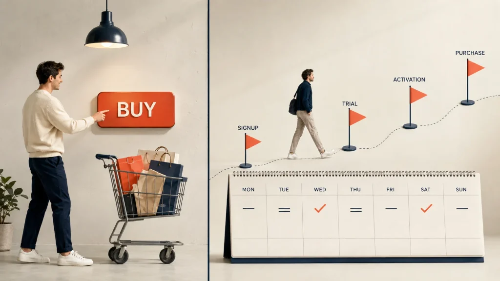 From One-Click Purchases to Long SaaS Customer Journeys